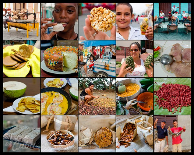 Guantánamo´s typical dishes collage /Collage con platos típicos de Guantánamo.