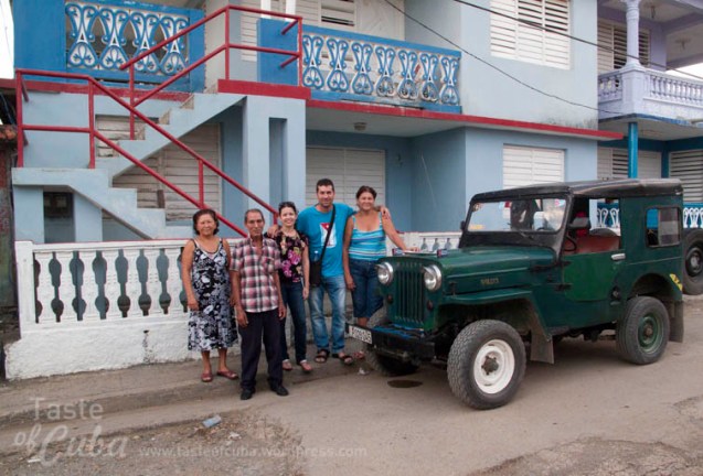 Frida and I with Rebeca´s family on Baracoa.
