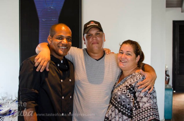 Left to right: Michel, the chef, Lazaro, Niuri's husband and Niurys, the Atelier's owner