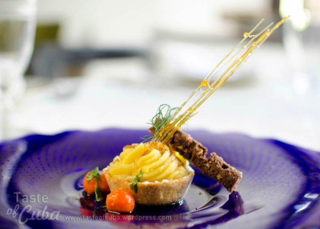 Christmas Tartlet with papaya glaze. / Tartaleta Navideña con glaseado de fruta bomba